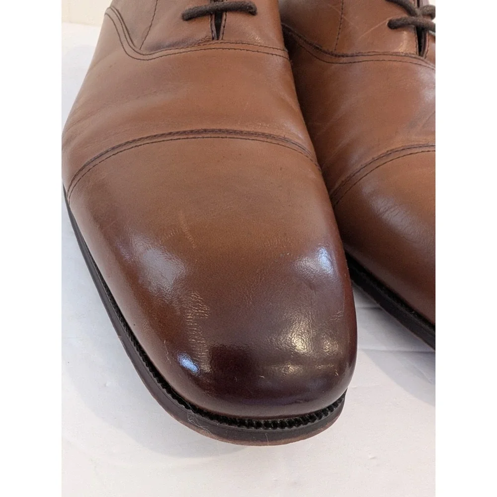 Florsheim Francisco Cognac Cap Toe Size 13D Leather Dress Shoes 11528-221 Mens